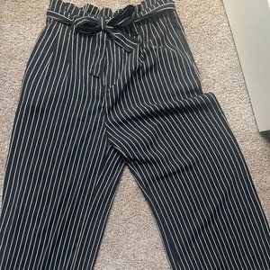 Black and White Striped Pants